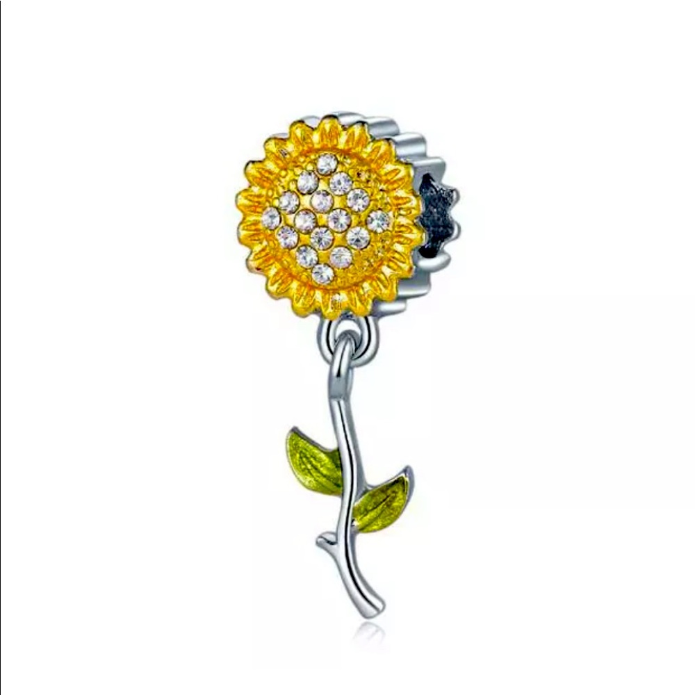 New Sunflower European 925 Charm Bead